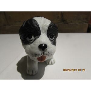 Homco sweet playful puppy dog SPRINGER SPANIEL white vintage Taiwan 3" figurine